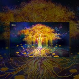 「五福神树」办公鼠标书桌垫 顺滑细面橡胶 书桌版大号 350*600*3mm